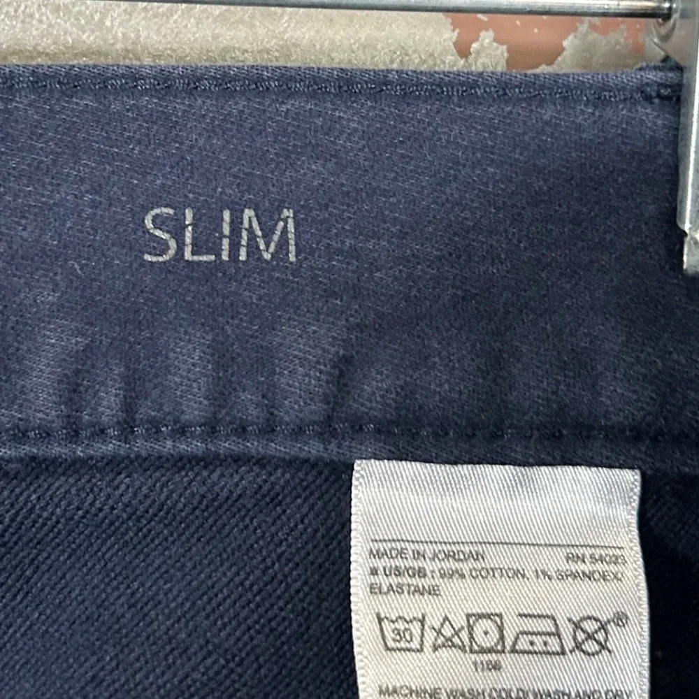 Banana Republic The Traveler Slim Fit Navy Blue Pants Mens 38x32 RN 54023